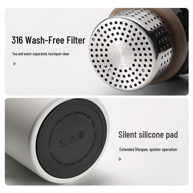 MEIISEO 316 Stainless Steel Portable Travel Tea Brew Pot