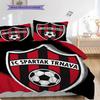 FC Spartak Trnava - sada povlečení, prošívaná deka, povlak na polštář, bytová dekorace, dárek k narozeninám (1 * povlak na peřinu + 2 * povlak na polštář, bez jádra)