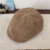 New Suede Forward Hat for Women In Autumn and Winter All Match Large Head Circumference Beret Small Reverse Faced Painter's Hat