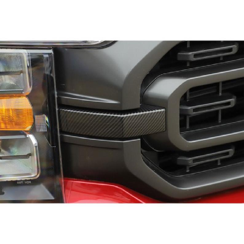 Carbon Fiber Front Center Grille Grill ert Cover Trim Bezel For Ford F150 21+
