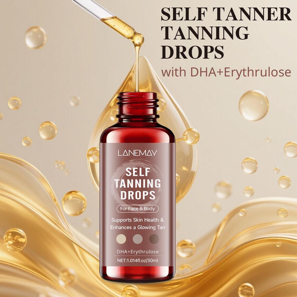 Self Tanning Drops-Support Skin Health & Enhance A Glowing Tan-Moisturizing Bronzing Taner For Face & Body-30ml