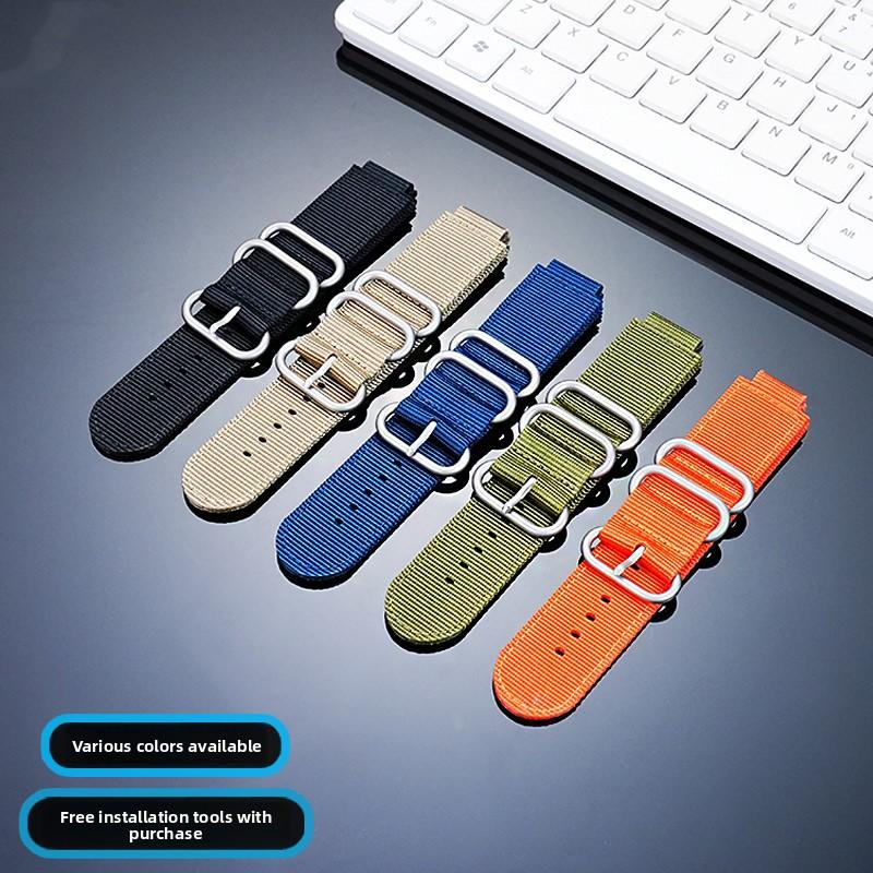 Nylon-Canvas-Uhrenarmband für Casio AE1200 AE1300 A158W/A159 A168 W-218H DW-H5600 Armband konvexe Aufnahme Herren Outdoor-Sport Armband