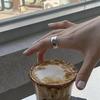 Glossy Wide Surface Irregular Plain Cold Style High-End Open Ring for Index Finger