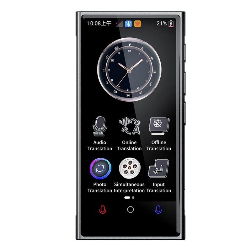 

ABNR Smart Recording Portable AI Language Translator Supports 142 Languages Translate Voice Photo Translation Online/Offline чорний