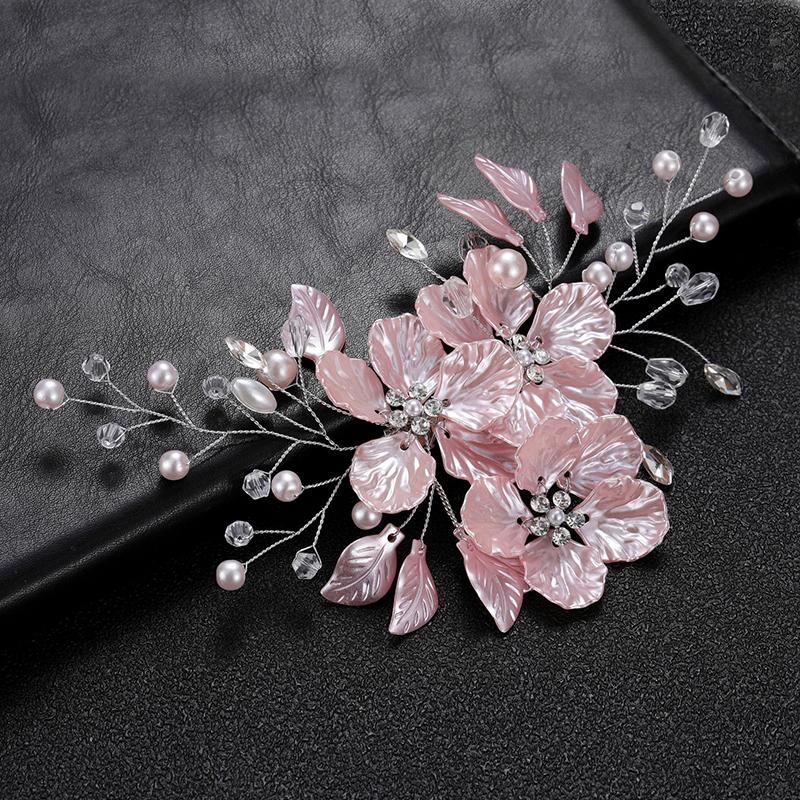Pearl Flower Hair Clips Elegant Headwear For Women Precious Jewels Bridal Wedding Hair Accessories
