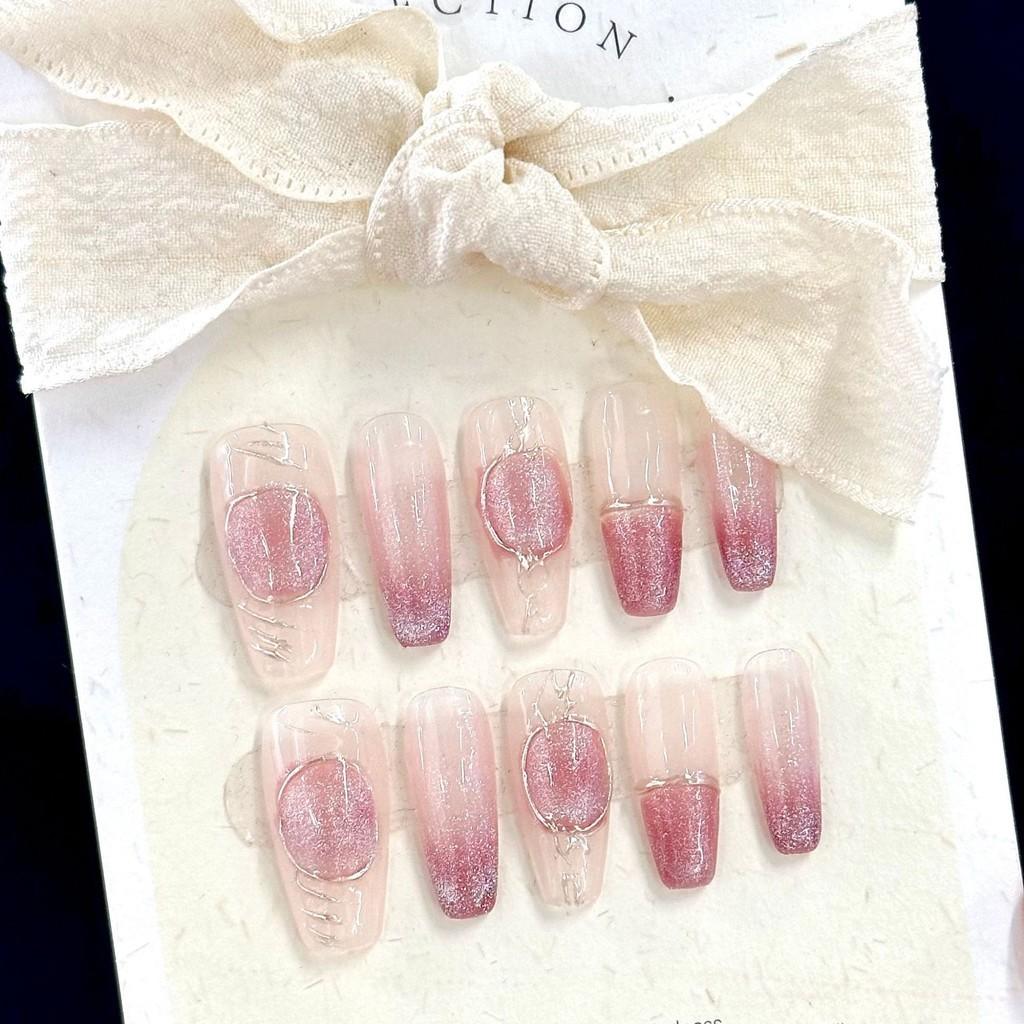 

Надетые на руки ногти Чистый кусок Высококлассный Темперамент Шоу Белый Кошачий глаз Стиль Носить XS