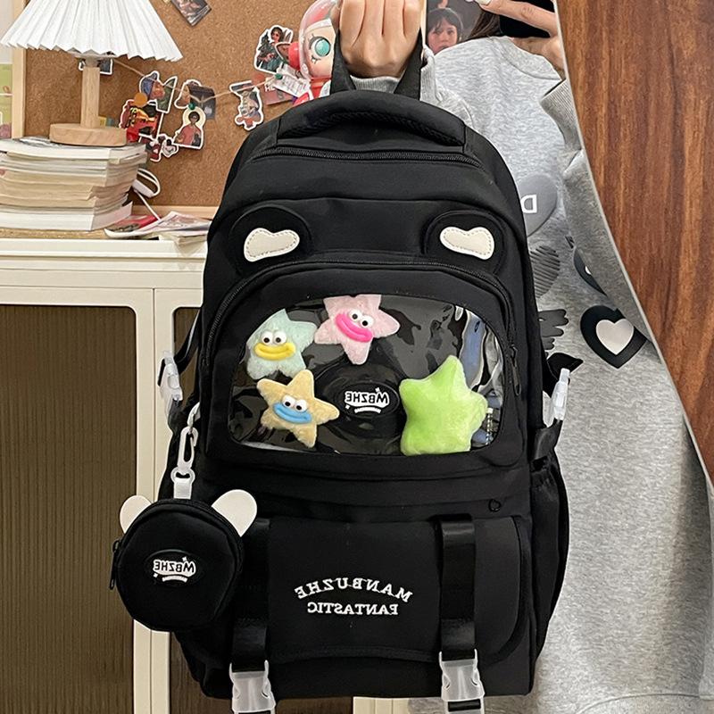 School Bag Children, Primary School Students, Girls, Junior High School Students, High Value Letter Pain Bag, Backpack,