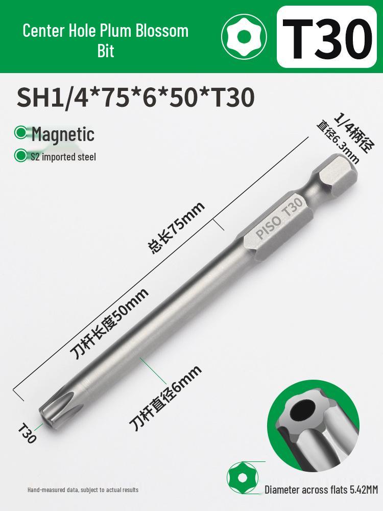 Hex Socket Air Impact Driver Bit Set: 1/4 Extended Wrench, Sizes 6T-30T, Electric Screwdriver, Strong Magnetic