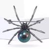 European & American Style Rhinestone Spider Brooch - Vintage High-End Unisex Clothing Accessory