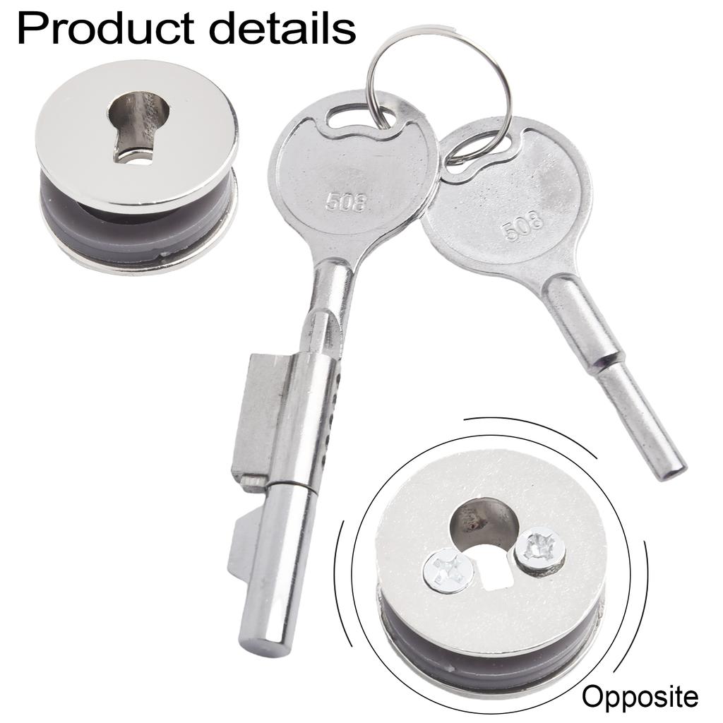 Display Cabinet Sliding Glass Door Lock Jewelry Showcase Lock Zinc Alloy Furniture Hardware Double Door Lock With Keys