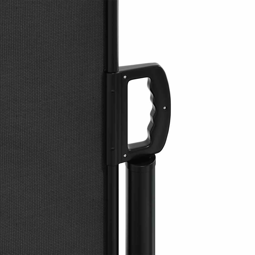 Retractable Side Awning Black 100 x 1000 cm