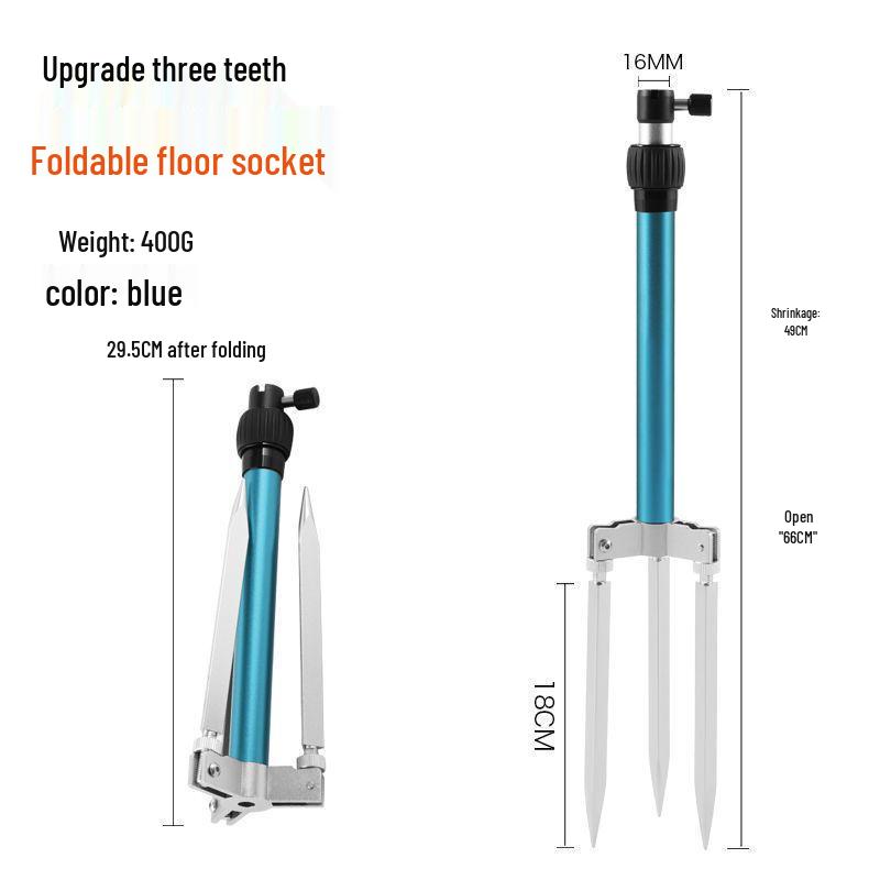 Portable Aluminum Alloy Telescopic Tripod Fishing Rod Stand Default