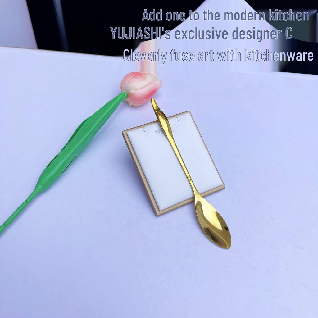 Creative Andromeda Stainless Steel Fruit Fork and Coffee Spoon Set