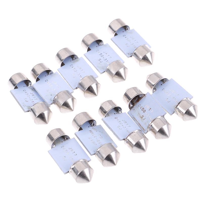 10Pcs 5050 31Mm 4Smd Led White Light Car Interior Dome Festoon Bulbs Dc12V