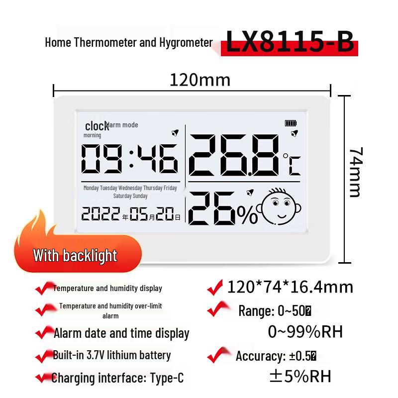 Rongce Color Screen Indoor Digital Thermometer Hygrometer
