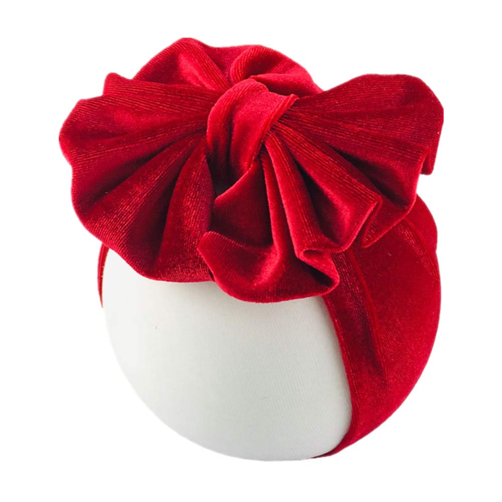 Lawie 8 PACK Elastic Stretchy Elastic Soft Wide Velvet Bowknot Bow Headbands Hairband Knot Turban Headwraps Hair Bows Accessories for Kids Toddler