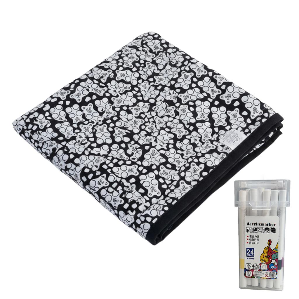 DIY Coloring Blanket Washable Color Your Own Blanket Fuzzy Velvet Creative Art Project for Holiday Arts Crafts Activity Party