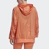 Adidas Originals X Fiorucci Collaboration Half-Zip Hooded Windbreaker Jacket Women Jackets Coral-Pink FL4137