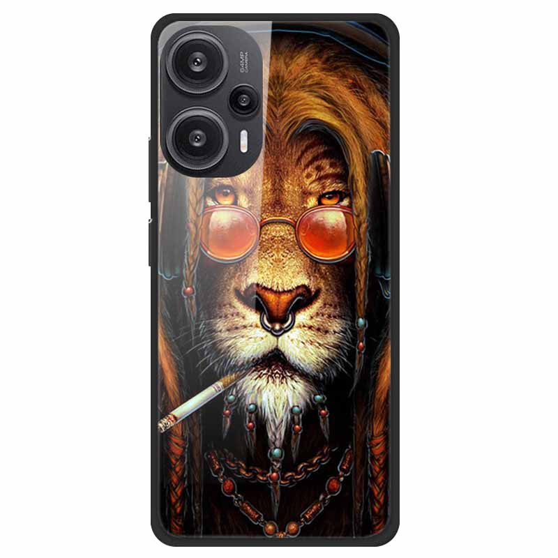 For Xiaomi Poco F5 5G F5Pro Case Luxury Tempered Glass Soft Bumper Phone Cover for POCO F5 Pro 2023 Fundas on PocoF5 Painted