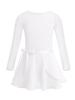 Long Kids Girls Cotton Sleeves Ballet Dance Gymnastics Leotard With Chiffon Skirt Outfit Set