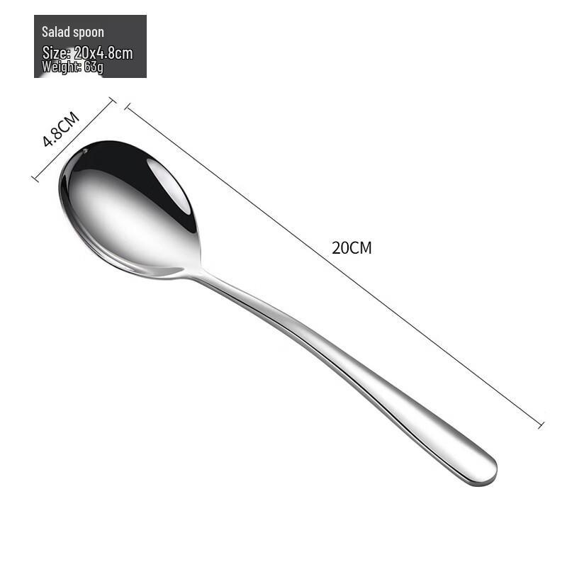 ZISIZ 3-piece 316 Stainless Steel Salad Spoon Set