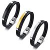 Genuine Leather Bracelets For Men Women Gifts Stainless Steel Bar Layered Bangle Causal Jewelry Accessories Decor