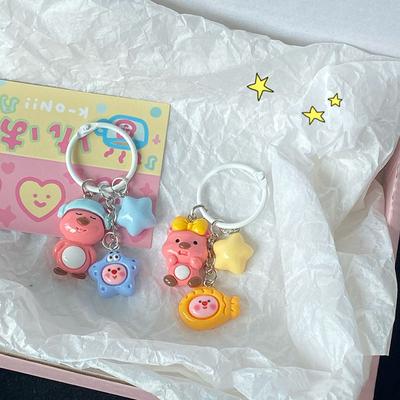 Cute Cartoon Little Beaver Keychain Cartoon Backpack Pendant Backpack Headphone Case Accessories Diy Gift