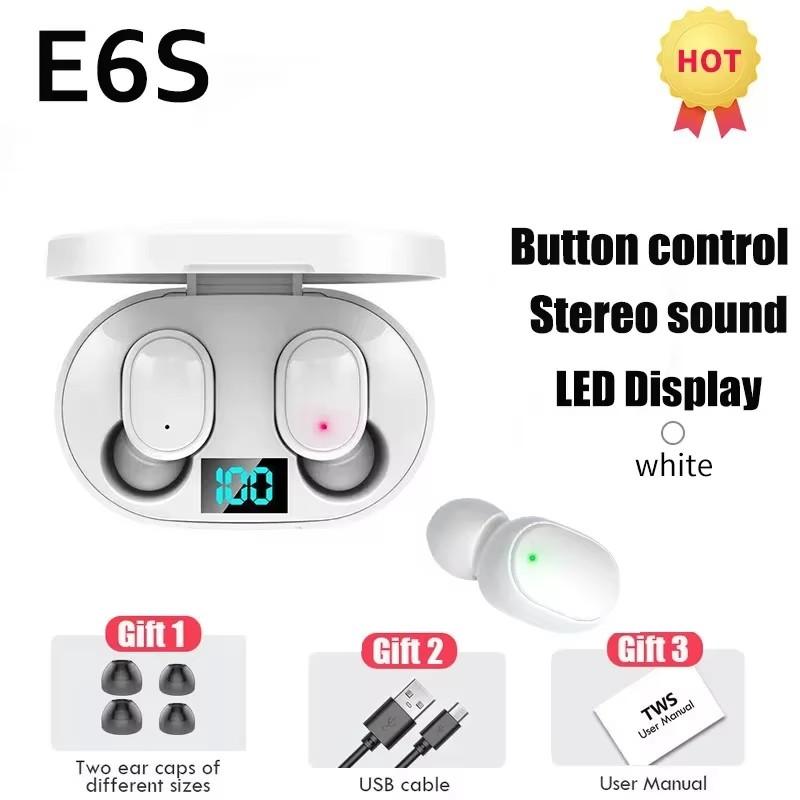 TWS E6S Fone Bluetooth Earphones Wireless Bluetooth Headset Noise Cancelling Headset With Microphone Headphones ForHuawei