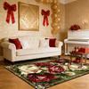 European Style Luxury Rose Living Room Carpet Romanticism Decoration Home Sofa Area Rug Bedroom Washable Soft Floor Mat Antiskid