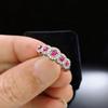 Fashion Jewelry Simulation Ruby Emerald Row Ring Women's Inlay Cultivation Treasure Index Finger Ring Personality Light Luxury