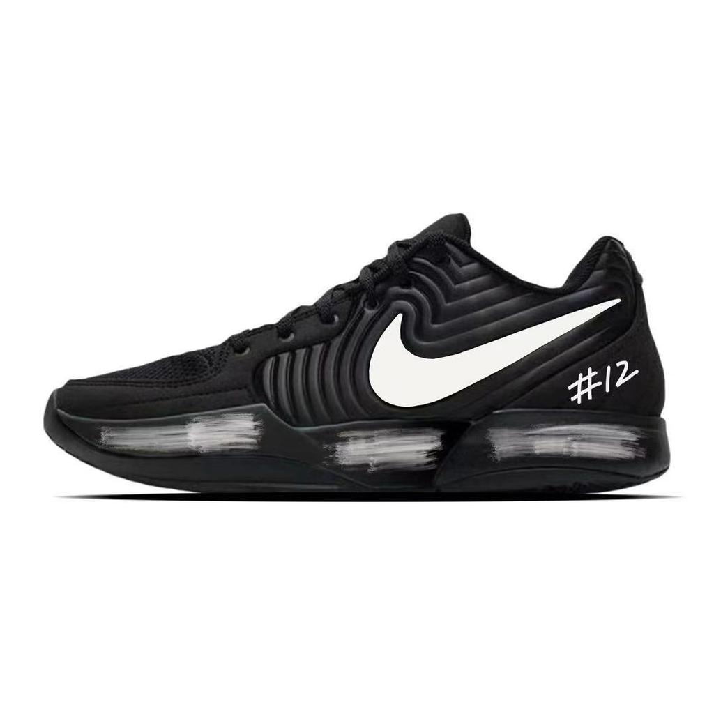 Nike Ja Morant 2 Abrasion Resistant Low top Basketball Shoes Men's Black White FD7327-003(team741-)