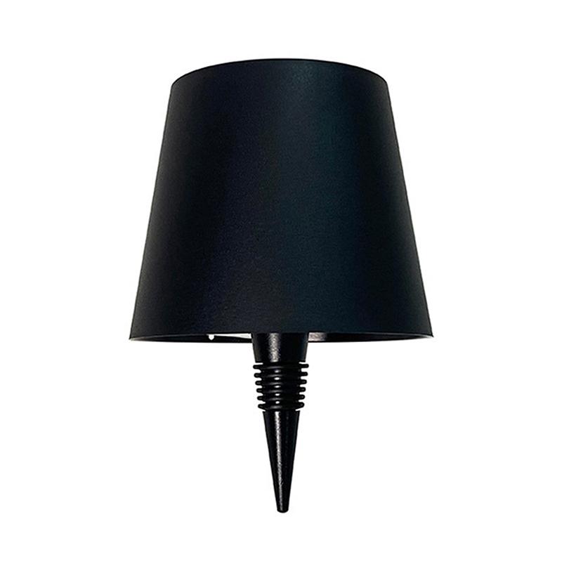 

Беспроводная светодиодная лампа для бутылок вина, перезаряжаемые вазы, светодиодная лампа с затемнением, лампа в форме гриба, сенсорное управление, настольная лампа, декоративный ночник чёрный