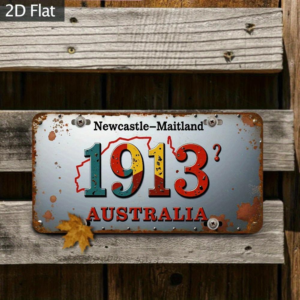 D Flatpc Distressed Metal PlaqueRuralGardenHomeCafeBarRetro Nostalgic Decoration MultiPurpose Retro Decoration 15x30cm(5.9x7.8inch)