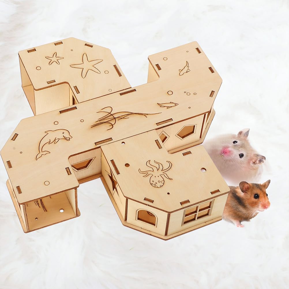 POPETPOP 2-Piece Hamster Tunnel Toy, Hamster Tube Toy, Hideout, Maze, Cage