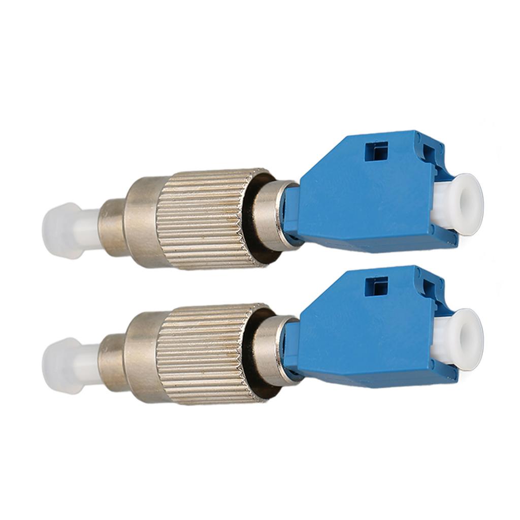 2 Pcs Fiber Adapter High Accuracy FC Male to LC Female Hybrid Optical Fiber Convertor Compatible with Visual Fault