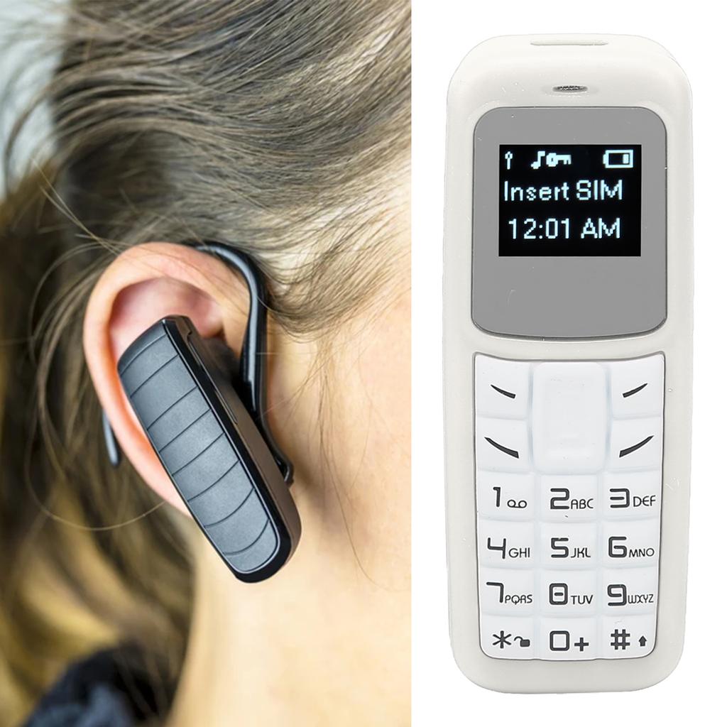   Mobile Cell Phone Small Mobile Phone   Headset Dialer with Ear Hook Support SIM 0.66inch