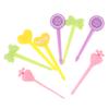 8Pcs Fruit Fork Mini Kids Snack Cake Dessert Food Pick Toothpick Bento Lunches