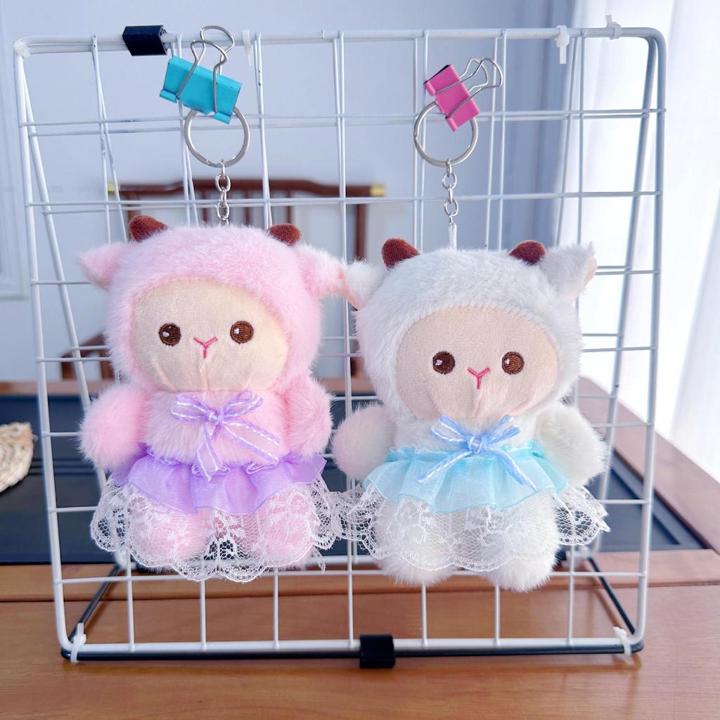 Mini Plush Toy Claw Machine Keychain Charms