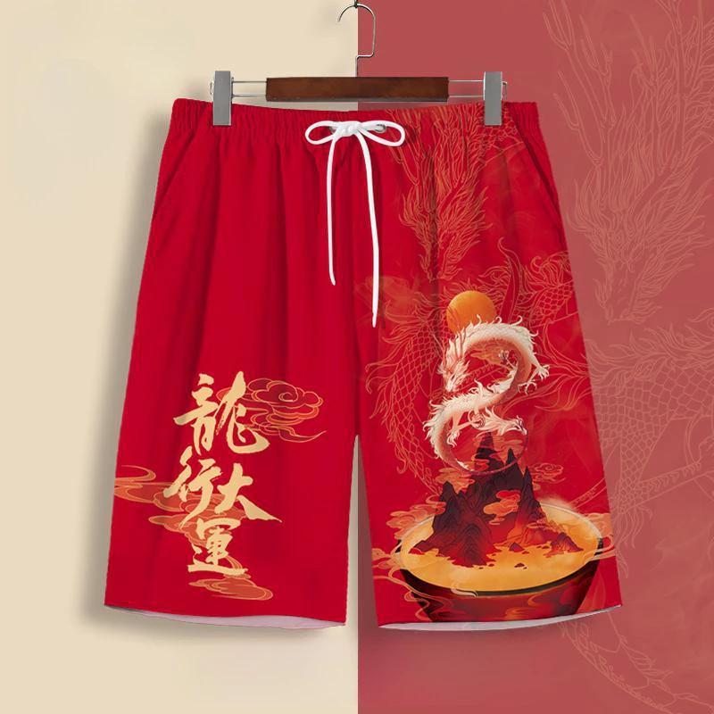 

Китайський Червоний Дракон Бокс Муай Тай Кікбоксинг Тренувальні Шорти Принт Бойове Мистецтво Боксер Унісекс Чоловіки Жінки Дитина Бійка Фітнес Спорт Зал Тренування 3XL