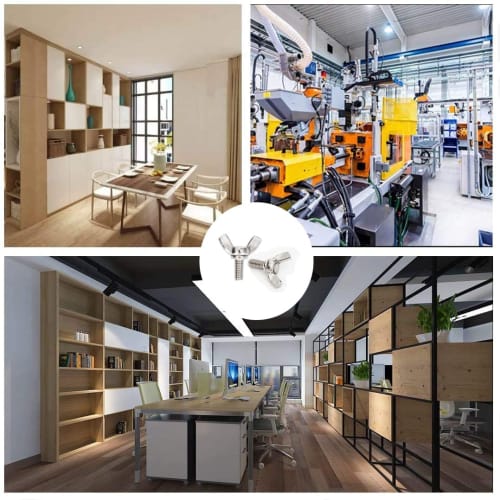 Wing Screws, Wing Bolts, Bolt Set, Screws, Hand Screws, Stainless Steel, Durable, M5 X 12mm, M5 X 16mm, Pack of 16