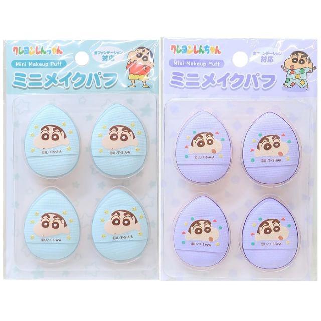 AI PLANNING - Crayon Shin-Chan Makeup Finger Powder Puff (Set of 4) Purple (30 x 40mm)