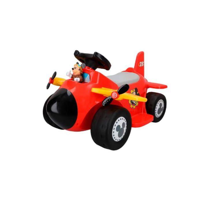 Interaktives Flugzeug für Kinder - Disney - Micky Maus - Rot - Wiederaufladbare 6V-Batterie