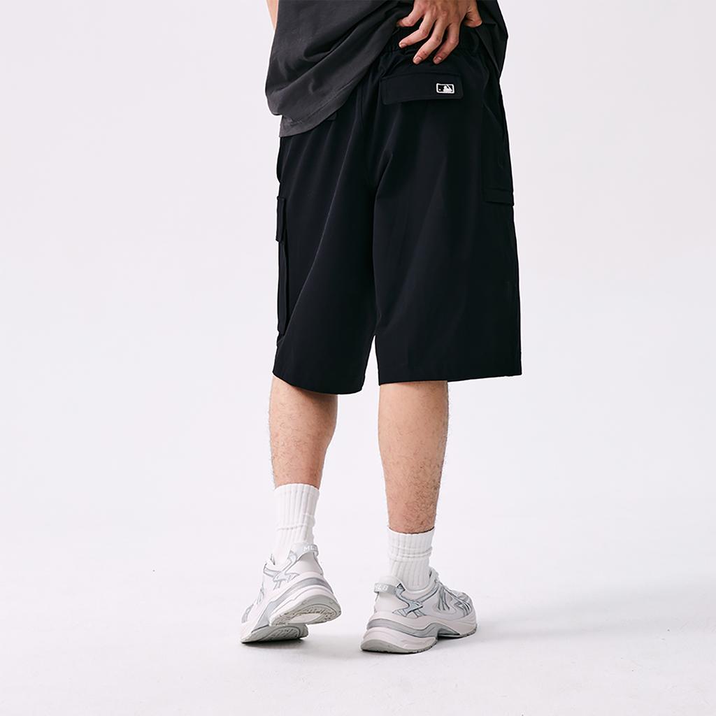 New MLB New York Yankees Basic Collection SS25 Casual Shorts Unisex Black 3ASMB0553-50BKS