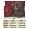Mortal Kombat II Flannel Blanket Vintage Game Warm Bedding Throws for Living Room Camping Print Bedspread Sofa Bed Cover