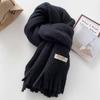 Imitation cashmere cloth label knitted scarf women's autumn and winter thickened warm versatile student couple wool circumference