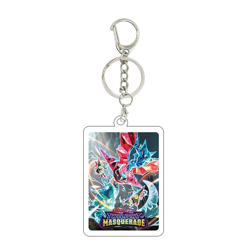 Anime Cartoon Gengar Psyduck Mew Bulbasaur Anime Game Characters Acrylic Pendant PKM Ptcg Decor Key Chain Ring for Fans Gifts