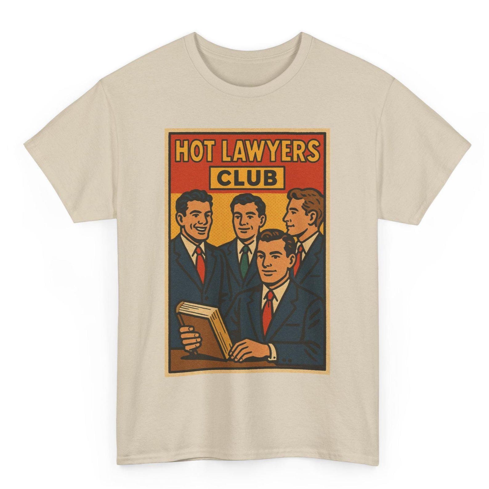 Hot Lawyer Club T-Shirt: Retro Comic Unisex Tee, Legal Humor S