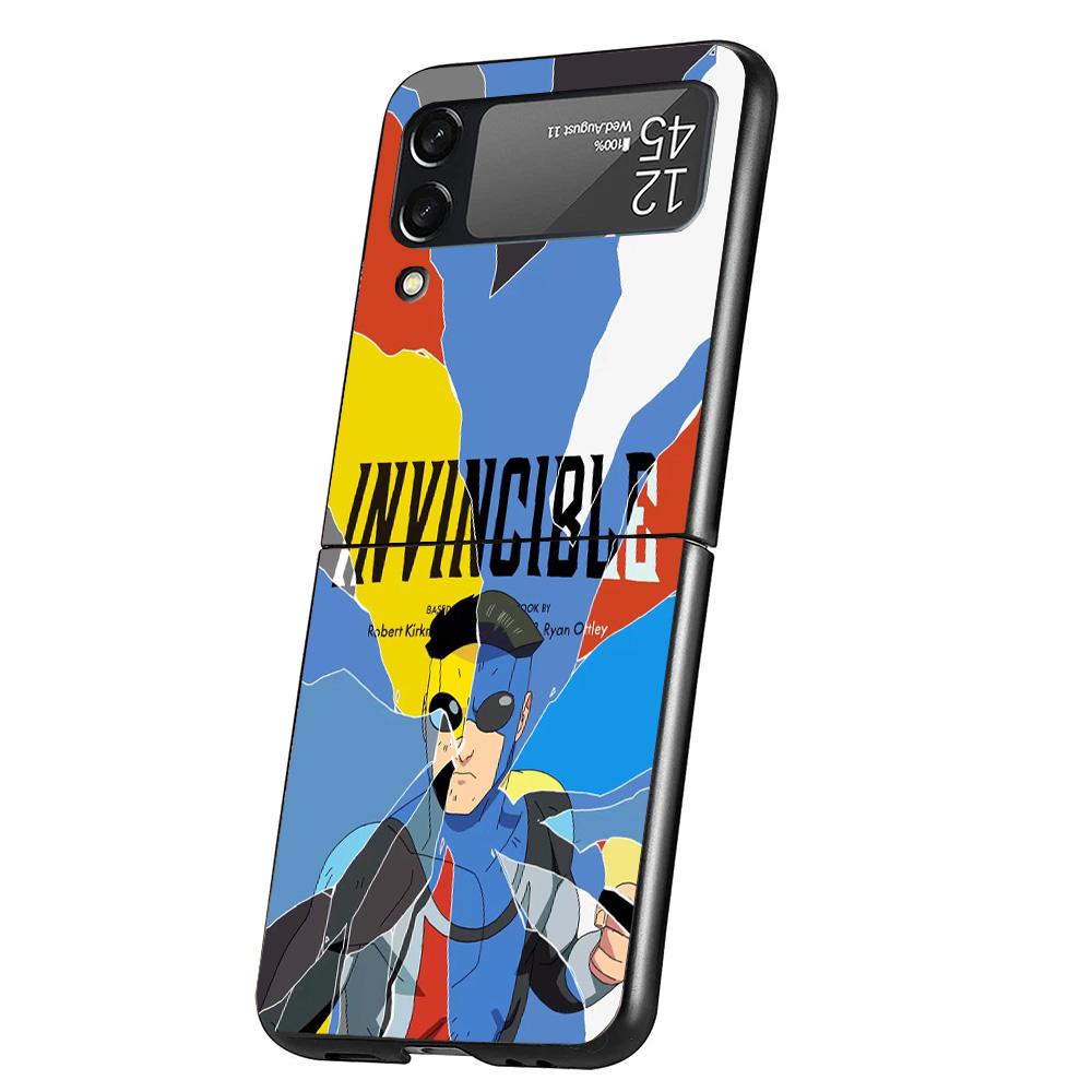 Cool I-Invincible Cover Phone Case For Samsung Galaxy Z Flip 7 6 5 4 3 5G Flip7 Flip6 Flip5 Flip4 Flip3 Black Fundas Shell