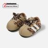 Spring 2026 Leopard Print Children's Skate Shoes – Unisex Retro Color Block Casual Sports Sneakers