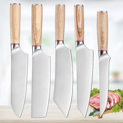 5pcs Kitchen Knife Household Stainless Steel Boning Knife Cooking Knife Japanese-style Slicing Knife